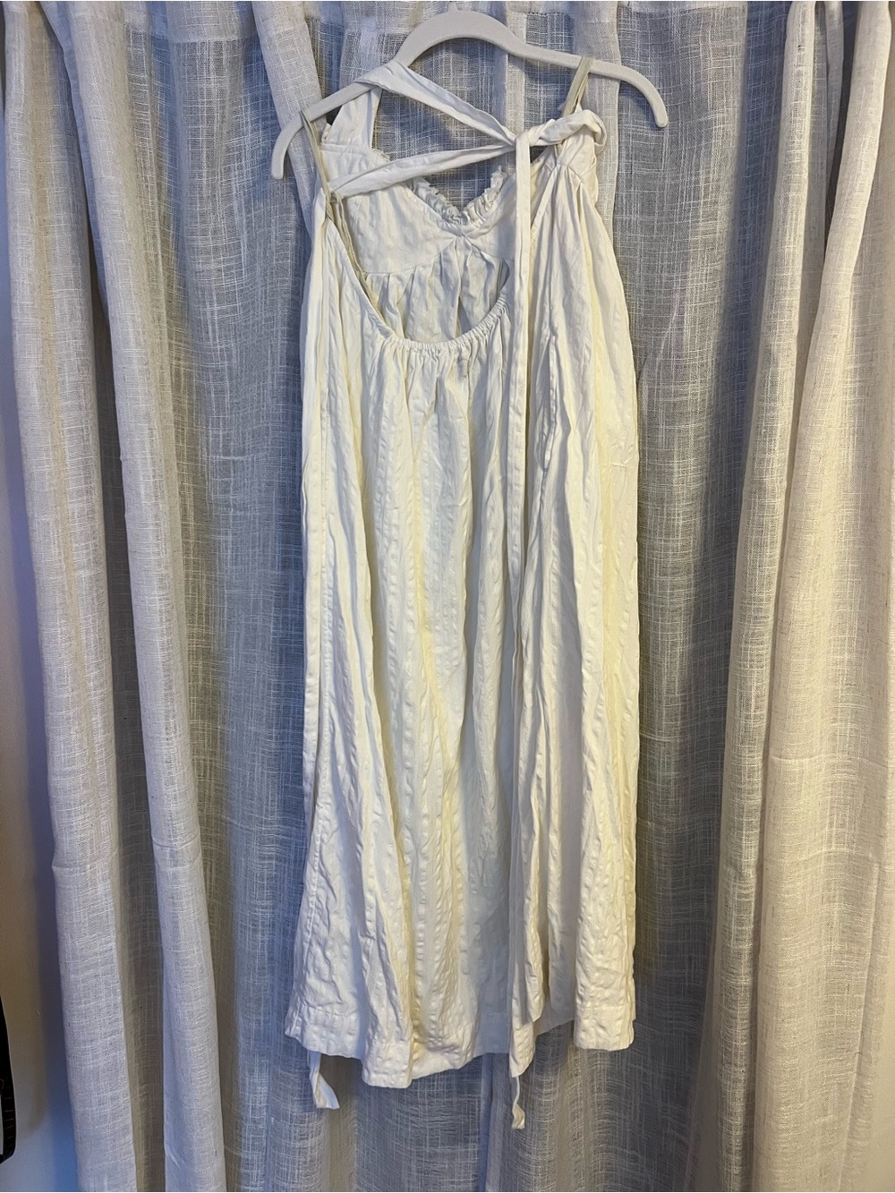 White free people maxi dress tie back - Picture 4 of 4